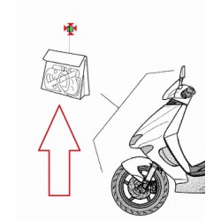 Kit Abziehbilder Embleme Körper Front Aprilia SR 50