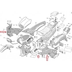 Serie calco del casco Derecha Izquierda Aprilia Af1 50