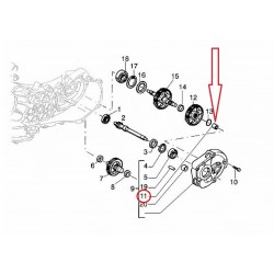 Roller Case arbre de roue arrière Vespa 125 Liberté Hexagon