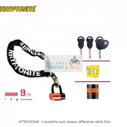 CATENA KRIPTONITE NEW YORK NOOSE DA 130CM E LUCCHETTO DISCO EVS4