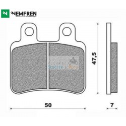 Bremsbeläge hinten Newfren Hm Cre 50 (2003-2004)