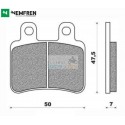 Bremsbeläge hinten Newfren Hm Cre 50 (2003-2004)