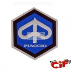 Platte Haftetikett Frieze Scudetto Emblem Vespa Aluminium Hexagon 26mm