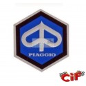 Etiqueta adhesiva Plate friso Scudetto emblema Vespa aluminio hexagono 26mm