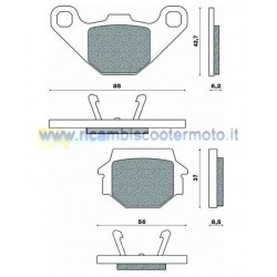 Bremsbeläge hinten Etx Aprilia 125 Pegaso 125 Pegaso 650