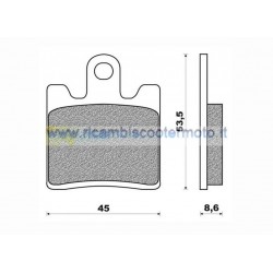 Pastillas de freno delante Daelim S2 125 125 Otello Sal 125 Sv U2 125 125