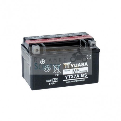 Yuasa Battery Ytx7A-Bs Kymco Super 8 50 2T 09/15 Without Acid Kit