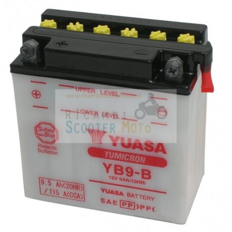 Batterie Yuasa Yb9-B Aprilia Scarabeo 4T / Rst 50 03/10 4T Sans Kit Acide