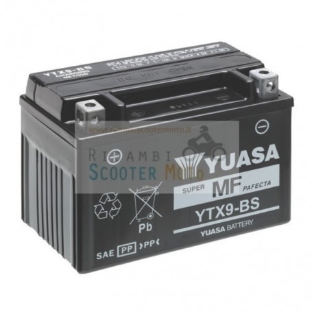 Batteria Yuasa Ytx9-Bs Sym Shark 150 00/ Senza Kit Acido