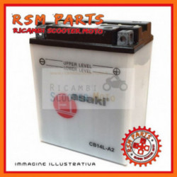 Battery Asaki Cb14L-A2 C / A Yb14L-A2 Kawasaki Zl Eliminator 1000 87 Without Acid Kit