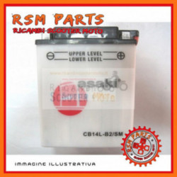 Battery Asaki Equivalent Yb14L-B2 Gl Honda'S Silver Wing 650 83 Without Acid Kit