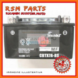 Batteria Asaki Cbtx7A-Bs Eq Ytx7A-Bs Ering Hero 4T Ruota 12 50 07/08 Senza Kit Acido