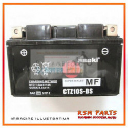 Batterie Asaki Ctz10S-Bs Equivalent Ttz10S-B Xp Yamaha T-Max 500 08/11 Ohne Säure-Kit