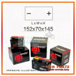 Battery Asaki Ct14B-Bs Equivalent Yt14B-Bs St4 Ducati 996 S 2003-2006 Without Acid Kit