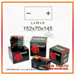 Battery Asak Ct14B-Bs Equivalent Yt14B-Bs Kaw Ninja Zx10R 1000 2007 Without Acid Kit