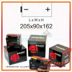 Battery C50-N18L-A / 2/3 Y50-N18L-A Honda Gl 1000 K0-K3 Gold Wing 1000 Without Acid Kit