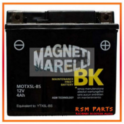 Batteria Motx5L-Bs Baotian Bt50Qt-12 4T Rebel 50 2000 Senza Kit Acido