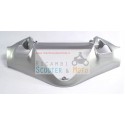 Cover Handlebar top Malaguti F 12 Double disc brake silver shiny