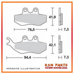 Brake Pads Organic Bcr Derbi Senda Sm Drd Black Edition 50 2003