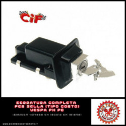 Cerradura del asiento Vespa PX 125 2T 1977-1982 Tipo final corto