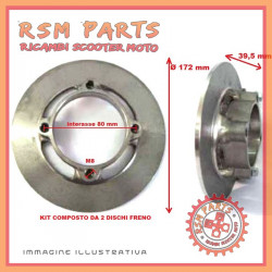 Kit coppia dischi freno anteriore Ø 172 AIXAM SCOUTY 2005