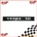 Typenschild Auf dem Rücken Vespa 50