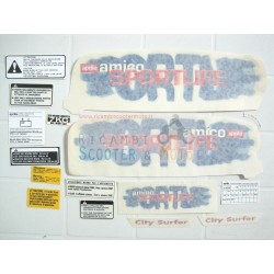 autocollants de la série autocollants gris foncé original Aprilia Amico 50 96-98