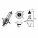 Lampada H4 12V-60/55W / P43T Bmw K 1 1988-1993