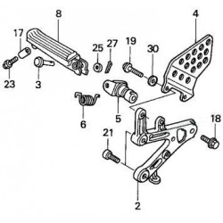 Supporto pedana pilota DX originale Honda