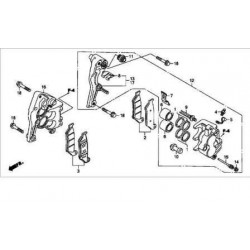 Supporto pinza freno anteriore DX originale Honda