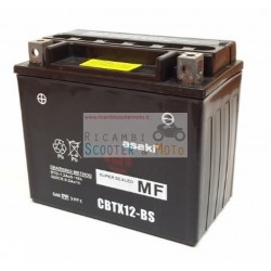 Batería Asaki Cbtx12-B 12V 12A Sin Kit De Ácido