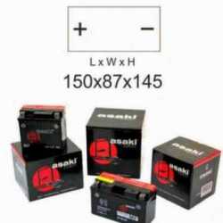 Battery Cbtx14-Bs Sealed A Aprilia Dorsoduro 1200 2010-2015 Without Acid Kit