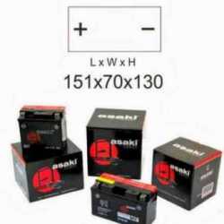 Battery Ct12B-Bs Sealed A Ducati Hypermotard 821 2013-2015 Without Acid Kit