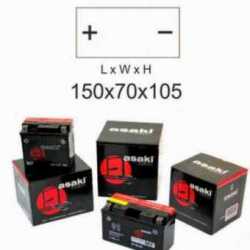 Battery Ct9B-Bs Sealed A Yamaha Yp125R X-Max 125 2006-2016 Without Acid Kit