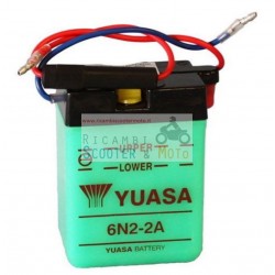 Batteria Yuasa 6N2-2A-1 6V/2Ah Moto Morini Enduro 500 Senza Kit Acido