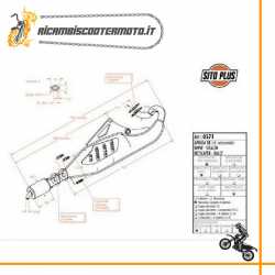 Exhaust Muffler Sito Plus Aprilia SR 50 Air 1997 2002