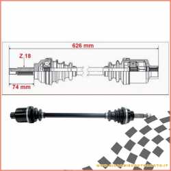 Doble articulación semieje izquierdo 626 mm LIGIER