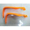 Paar orangefarbene Handschützer Original DERBI SENDA 50 - APRILIA RX SX 50