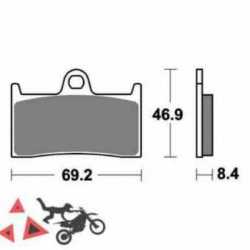 Pastillas de freno delanteras Sbs 966Ds-2 Yamaha Yzf R6 R 600 2017-2020