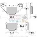 ARRIÈRE PAD ADLY FREIN de Thunder Bike 100 2T 00/06