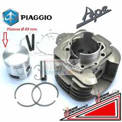 Cilindro Completo Ape CAR P2 P3 Pistone diametro 69 Spinotto 18