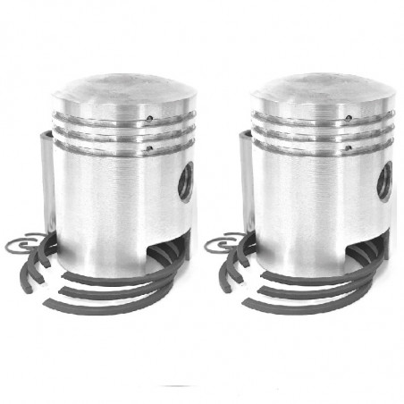 Pair of pistons Benelli Motobi 200 2T Spring Lasting 1954 Ø 48