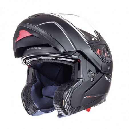 Casco modular MT Helmets Atom SV Solid Gloss negro mate