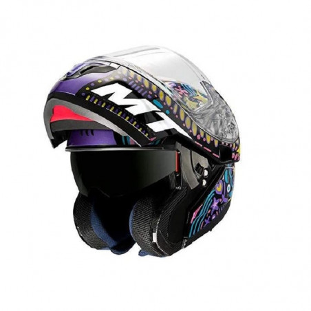 Casco modular MT Helmets Atom SV AXA A1 Gloss Negro