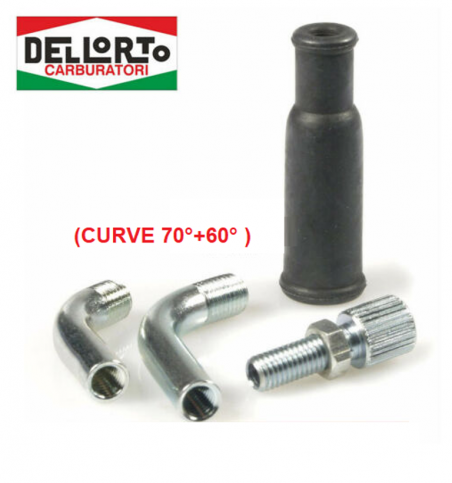 Kit curva cavo gas acceleratore 70° carburatore DELL'ORTO PHBG PHBH PHBL