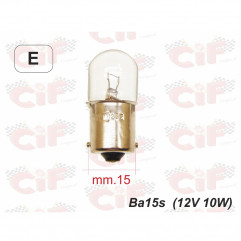 White Light Bulb, BA 15s 12V-5W, Front Rear Stop Vespa PK PK XL