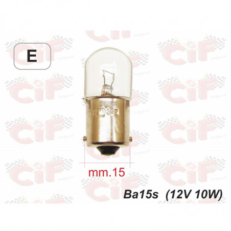 White Light Bulb, BA 15s 12V-5W, Front Rear Stop Vespa PK PK XL