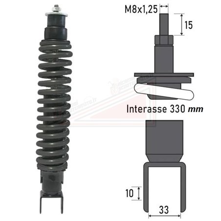 Ammortizzatore Posteriore Piaggio Liberty Moc 4T E Elle 50 2009-2016