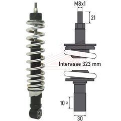 Rear Shock Absorber Piaggio Skipper 4T 125 2000-2002