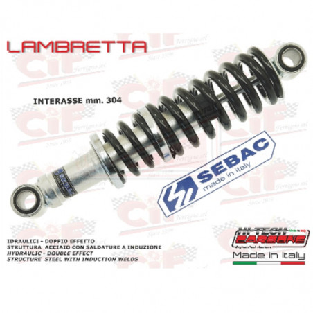 Ammortizzatore Posteriore Sebac Hitech Carbone Lambretta LI 125 150 3ª Serie